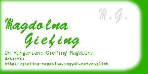 magdolna giefing business card